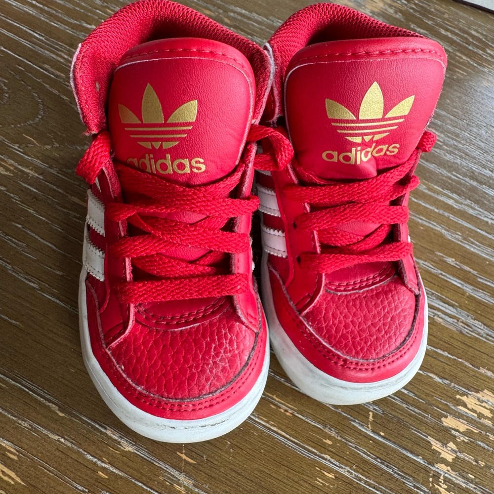 Toddler 5K Adidas Vibrant Red Athletic Shoes